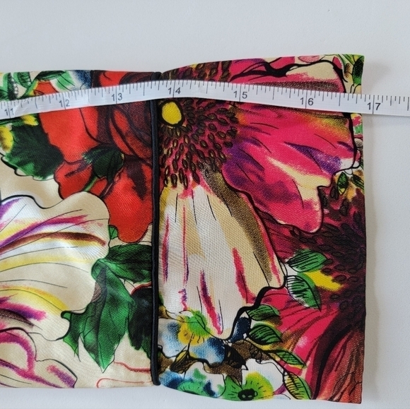 JS Collection Bright Floral Silk Jacket 2 Petite EUC - Picture 6 of 9